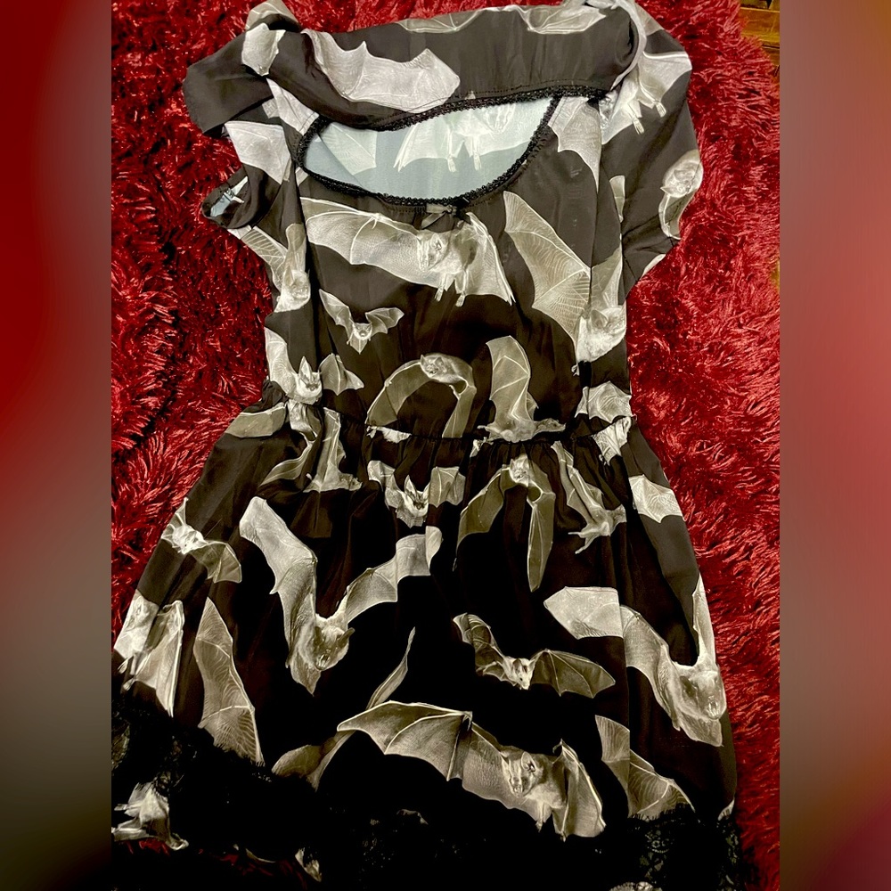 Dollskill Widow, Deadly Echo Chiffon Babydoll Dress